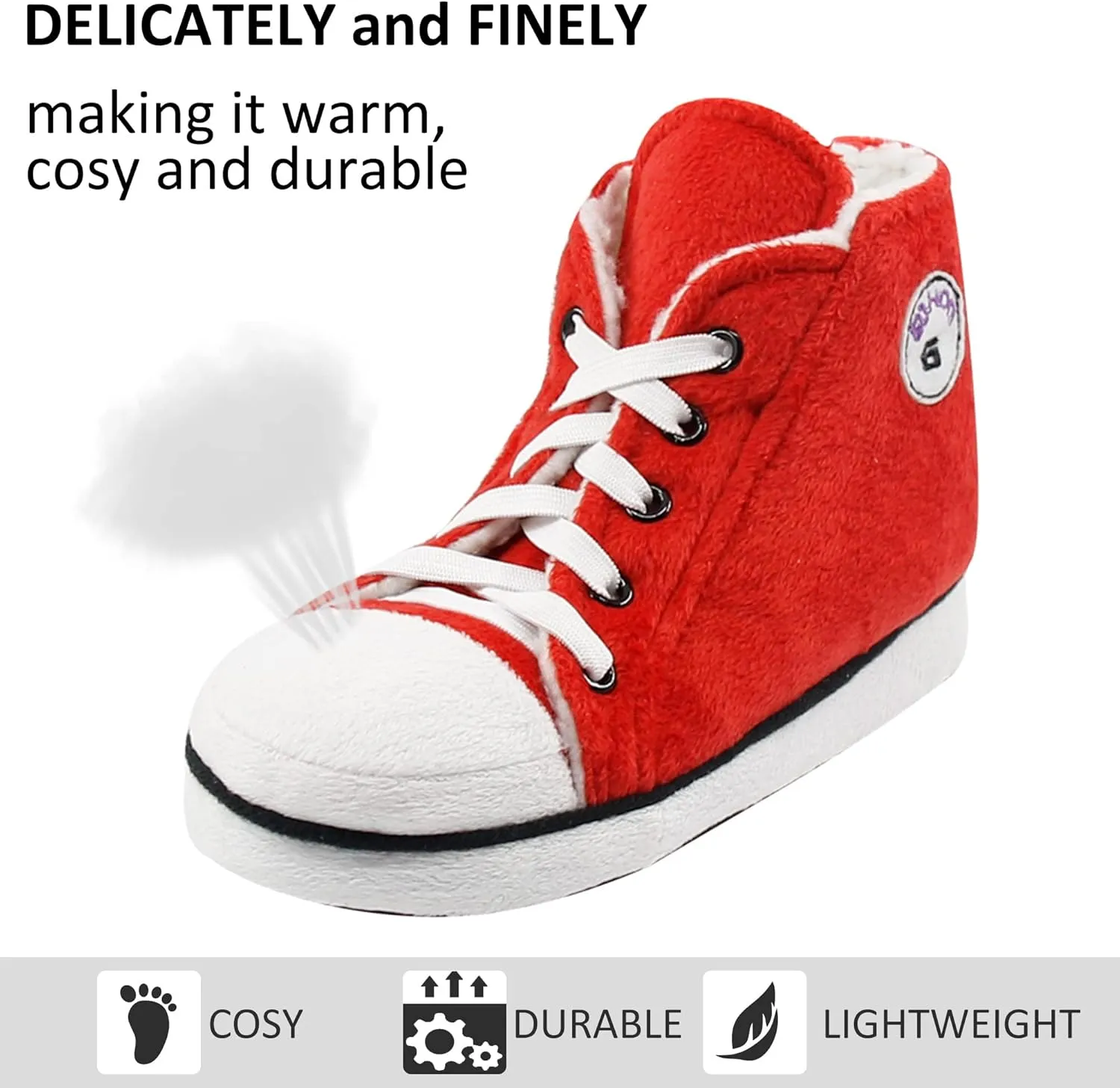 House Sneaker Slippers for Men Warm Winter Funny Cozy Indoor Sneakers Slipper Shoes Boys