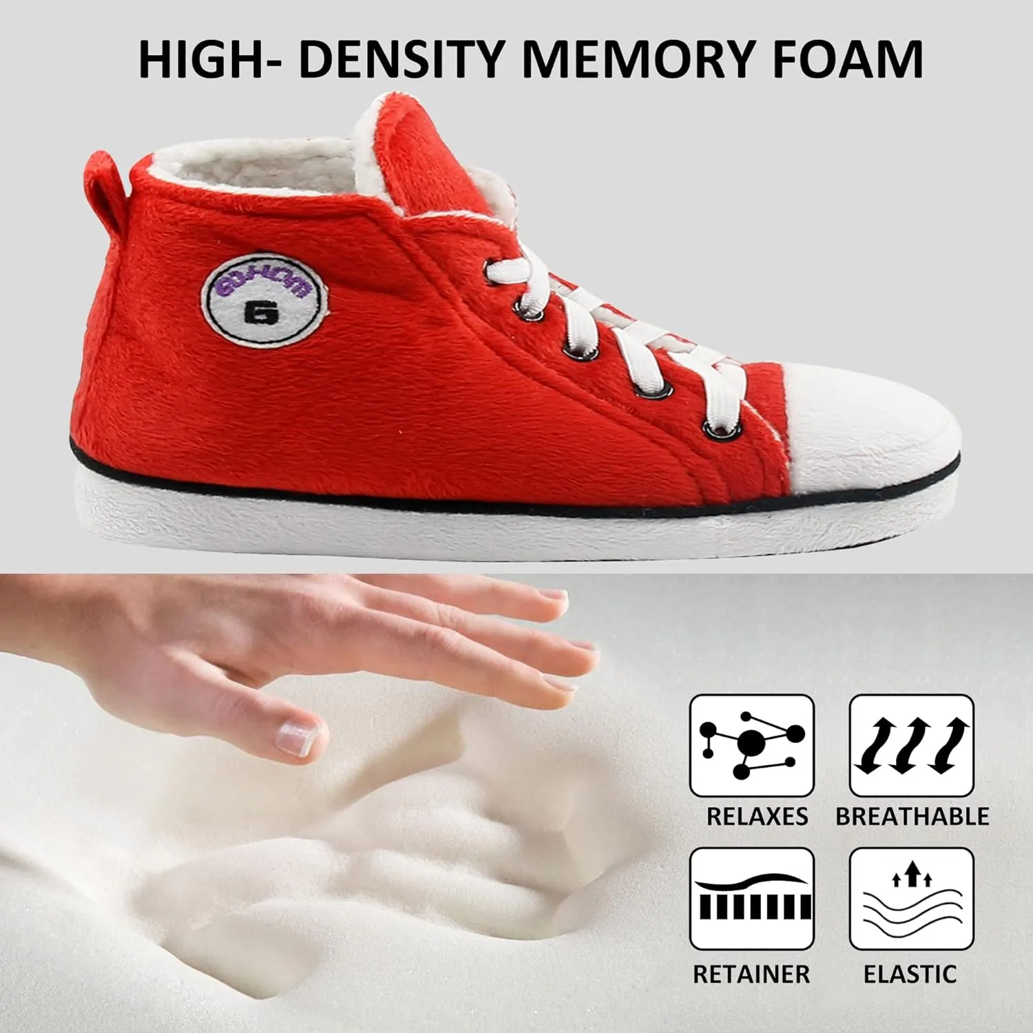 House Sneaker Slippers for Men Warm Winter Funny Cozy Indoor Sneakers Slipper Shoes Boys