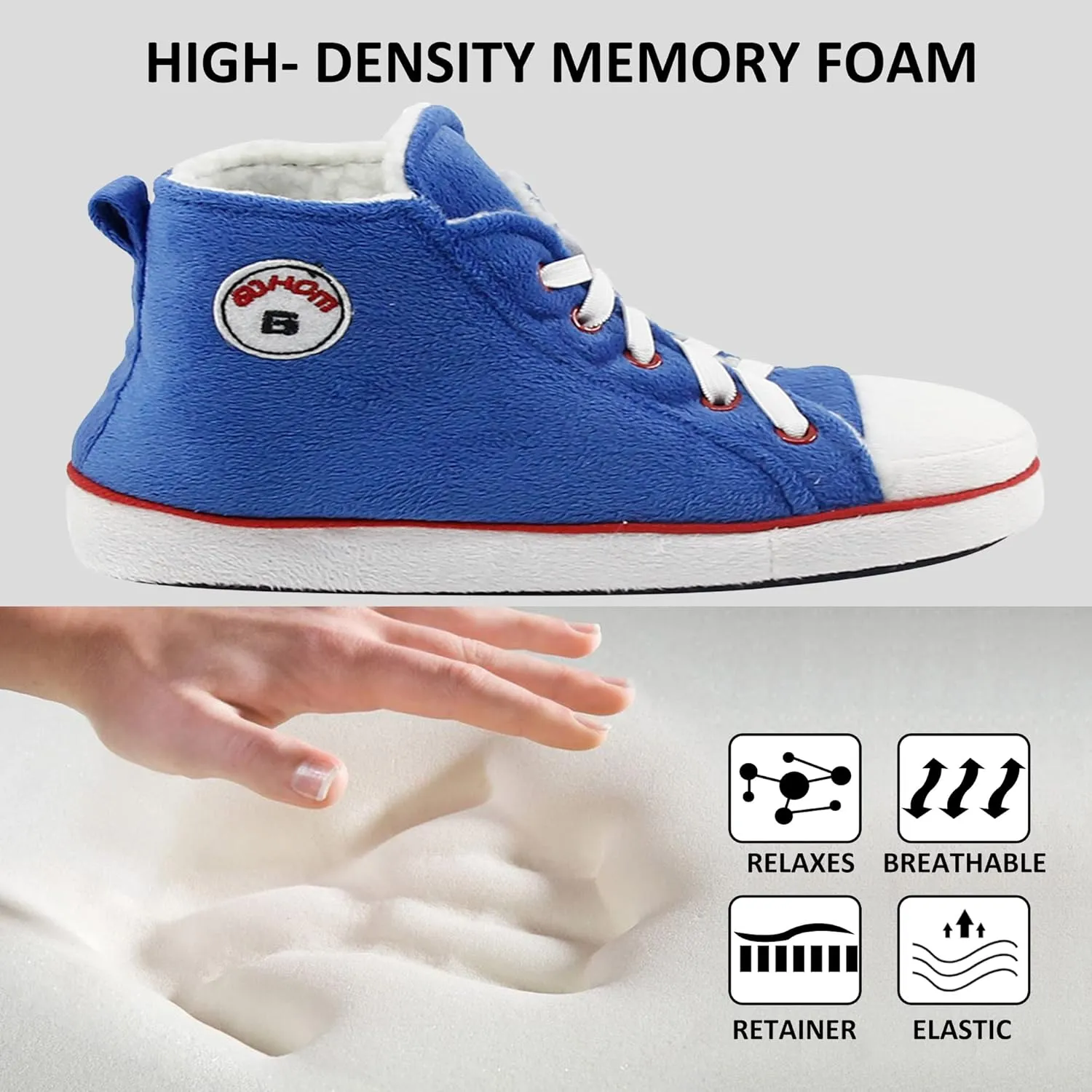 House Sneaker Slippers for Men Warm Winter Funny Cozy Indoor Sneakers Slipper Shoes Boys