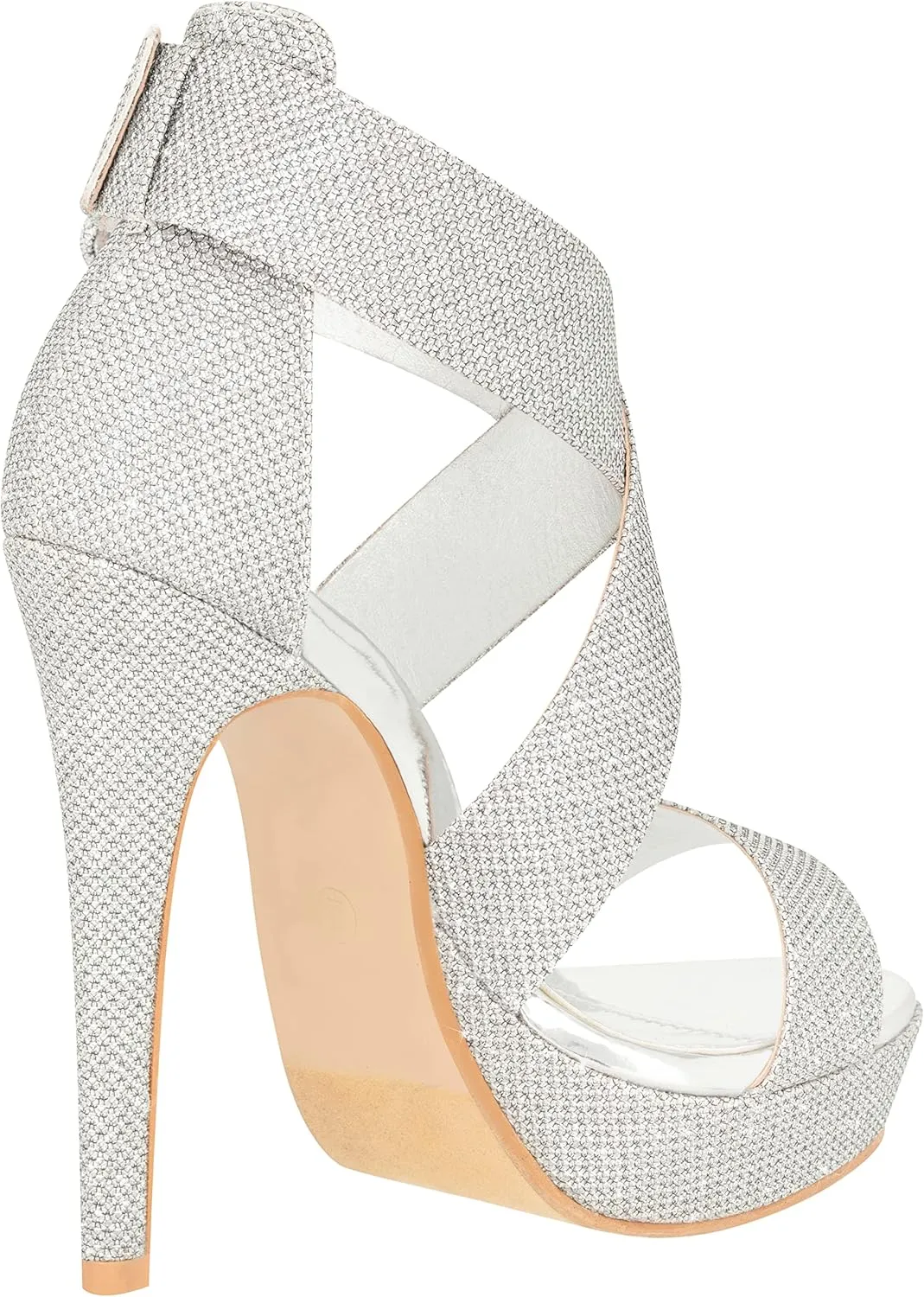 ILLUDE Women's High Heels Open Toe Ankle Strap Stilettos Platform Sexy Party Heeled Sandals – Cake