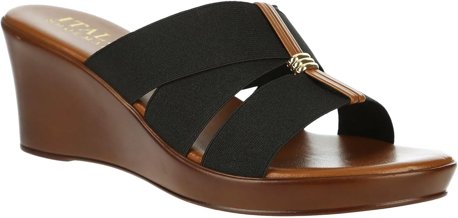 ITALIAN Shoemakers Womens Cover Wedge 7 Black