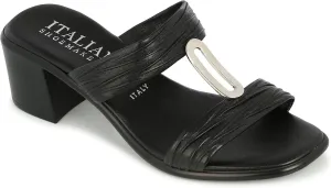 ITALIAN Shoemakers Womens Fantsie Sandals 8 Black