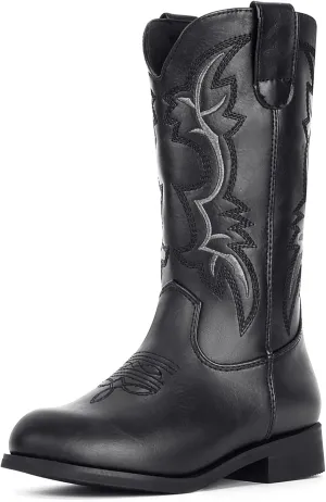 IUV Cowgirl Boots Cowboy Boots For Girls Boys Kids Toddler Fashion Western Boots Mid Calf Riding Shoes