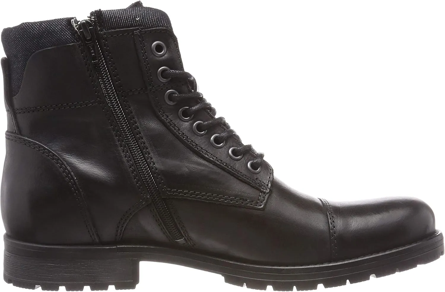 JACK & JONES Men's Jfwalbany Leather Brown Stone Sts Biker Boots