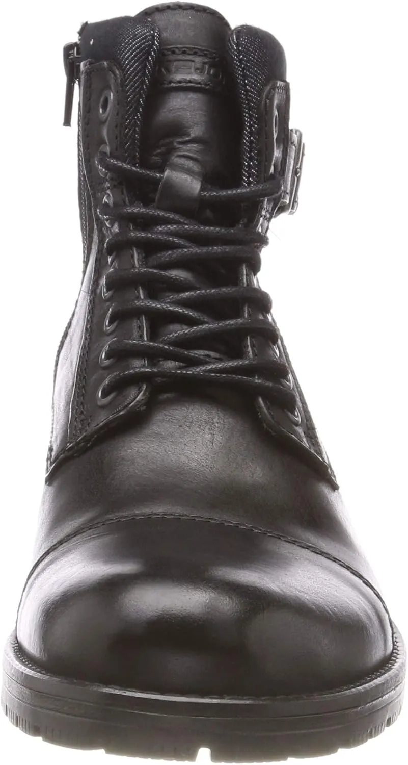 JACK & JONES Men's Jfwalbany Leather Brown Stone Sts Biker Boots