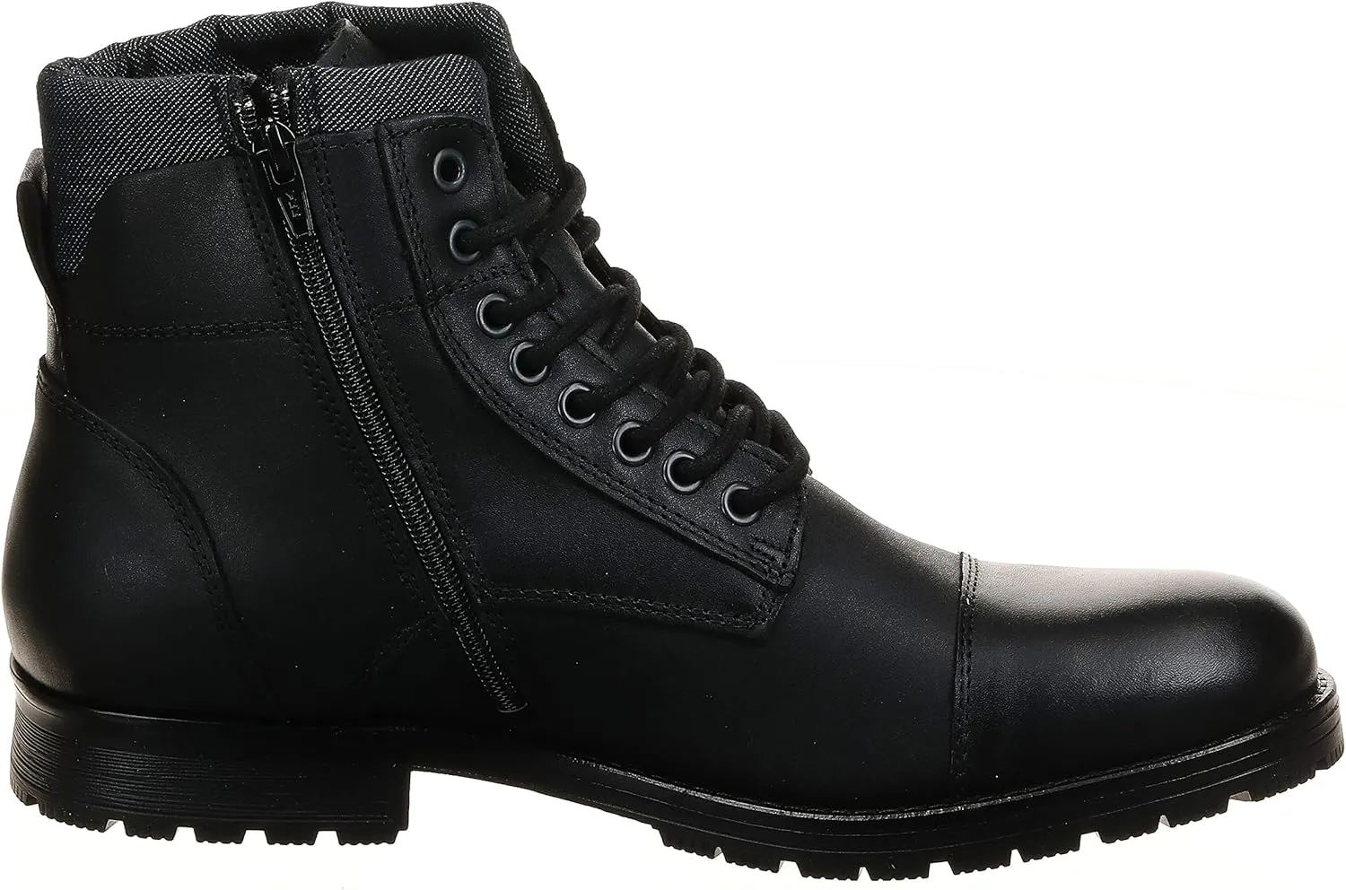 JACK & JONES Men's Jfwalbany Leather Brown Stone Sts Biker Boots