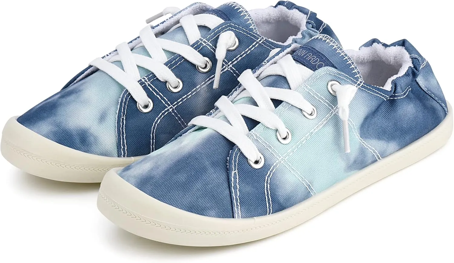 JENN ARDOR Women’s Low Top Canvas Slip On Sneaker Comfort Casual Shoes Walking Flats
