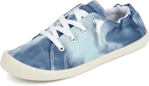 JENN ARDOR Women’s Low Top Canvas Slip On Sneaker Comfort Casual Shoes Walking Flats
