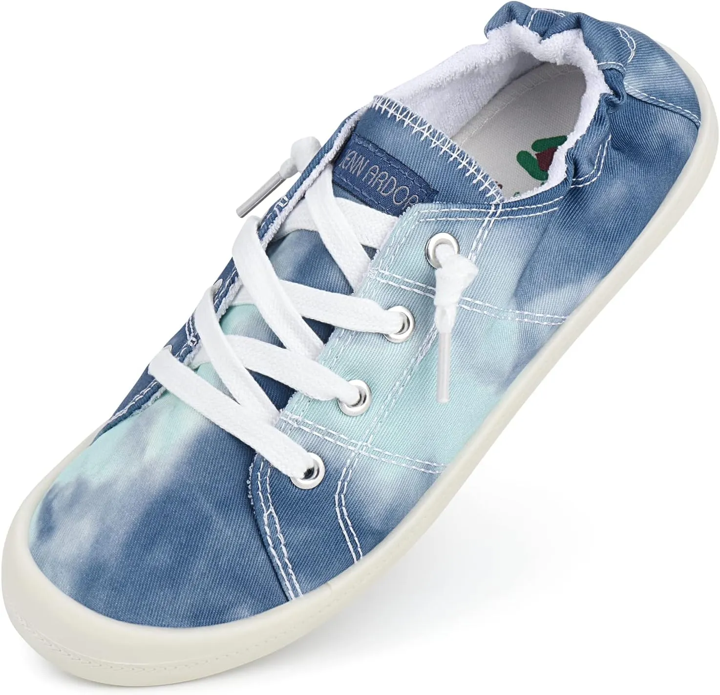 JENN ARDOR Women’s Low Top Canvas Slip On Sneaker Comfort Casual Shoes Walking Flats