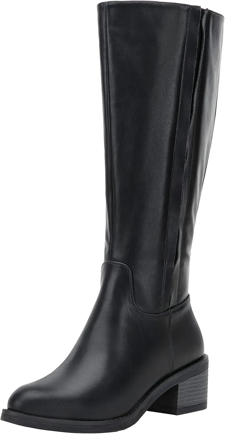 Jeossy Women's 9661 Knee High Boots, Fashion Riding Boots with Inside Zipper and Side Hidden Elastic Band