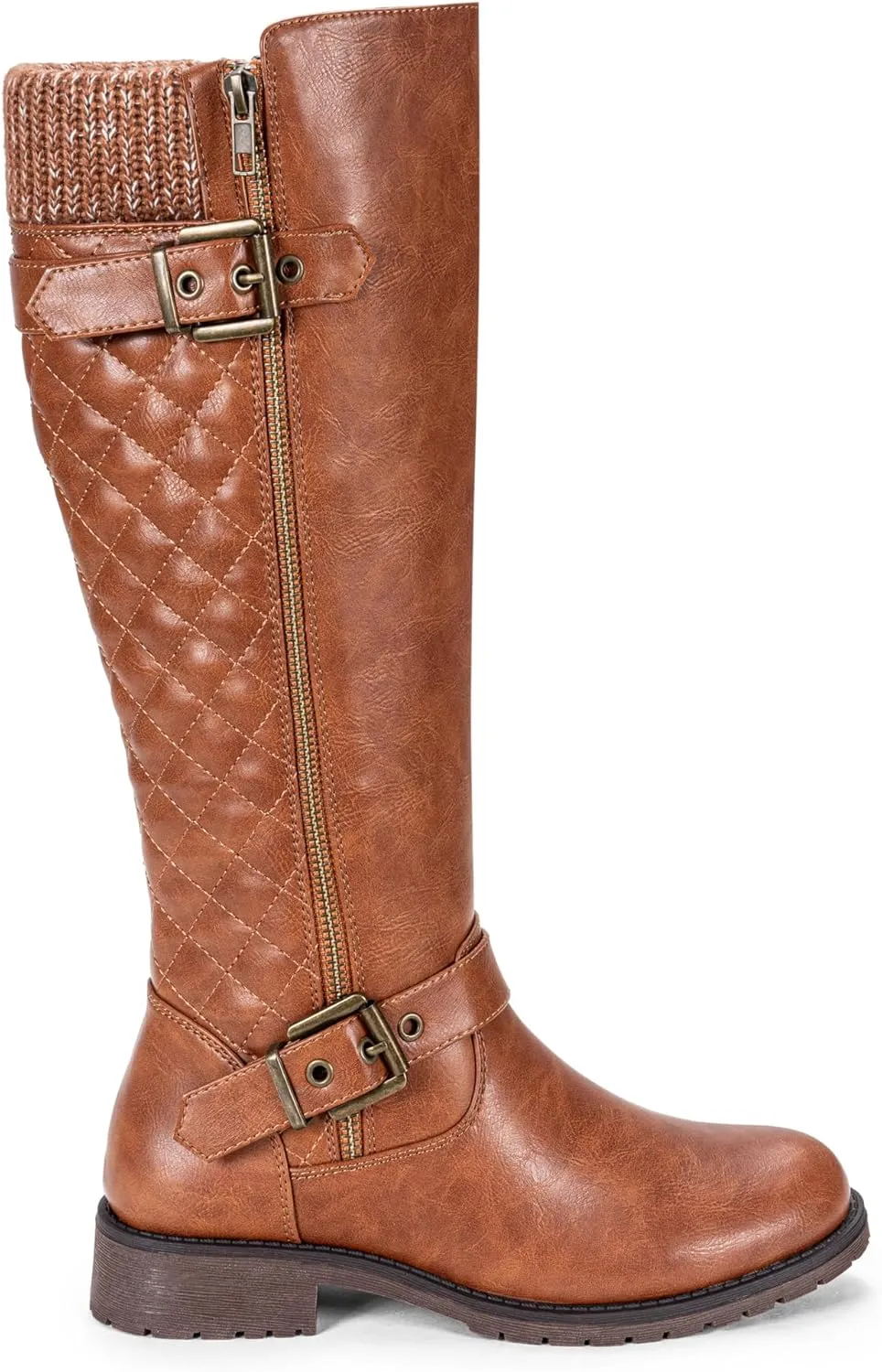 Jeossy Women's Knee High Riding Tall Boots, Comfortable with Metal Buckle and Zipper Boots with Wide Calf