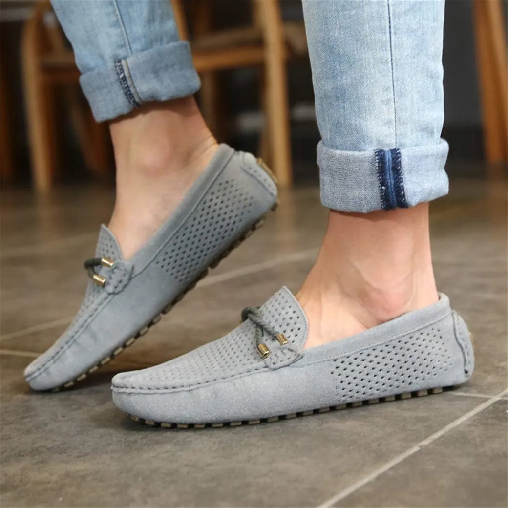 JIONS Mens Driving Penny Loafers Suede Moccasins Slip On Casual Dress Boat Shoes