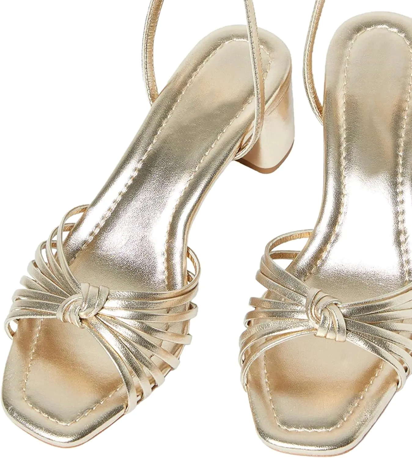 JORISTIMO Women's Bow Knot Heeled Sandals Raffia Espadrilles Open Square Toe Block Slingback Adjustable Ankle Strap Chunky Heels