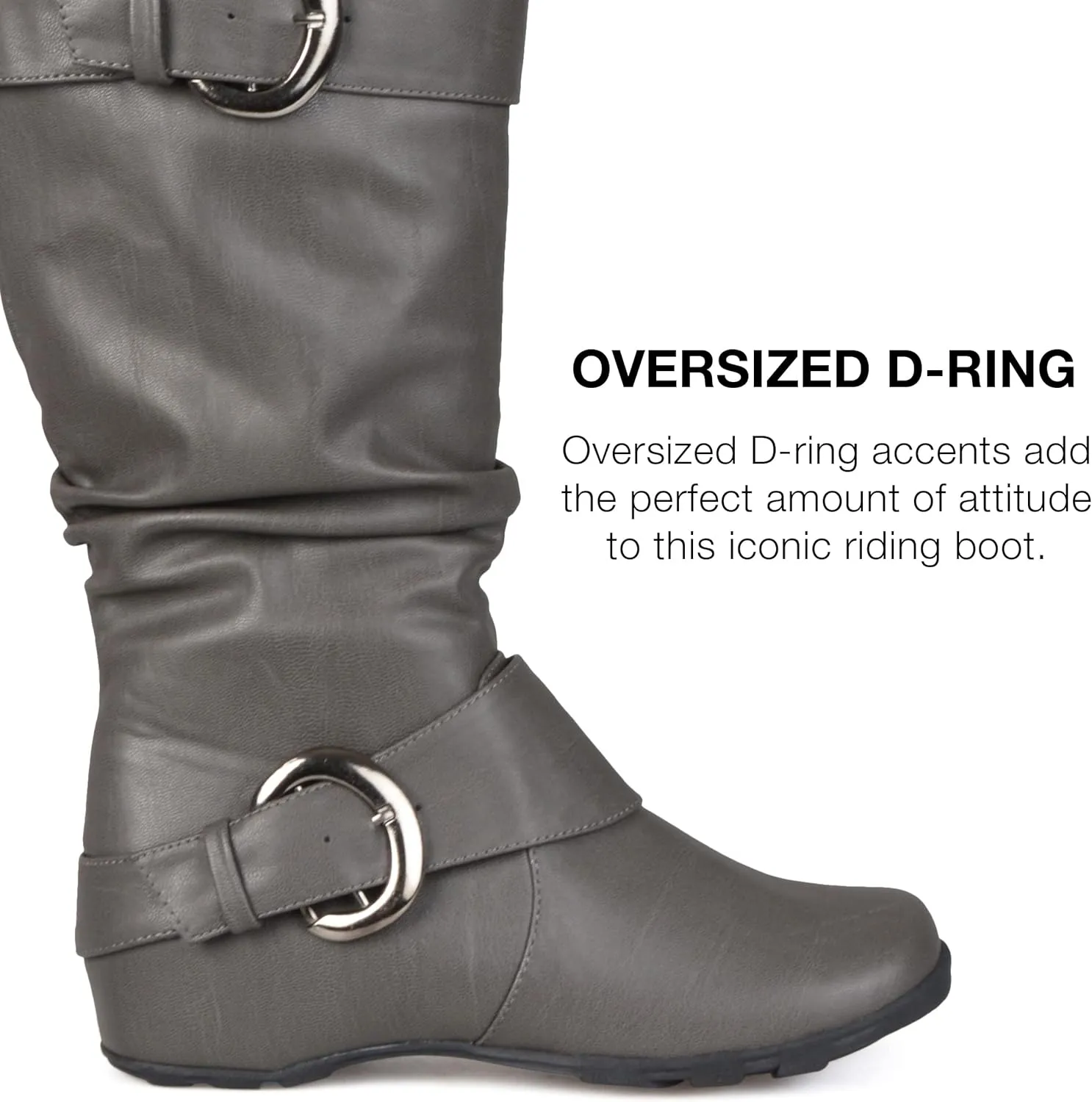 Journee Womens Paris Hidden Wedge Riding Boots