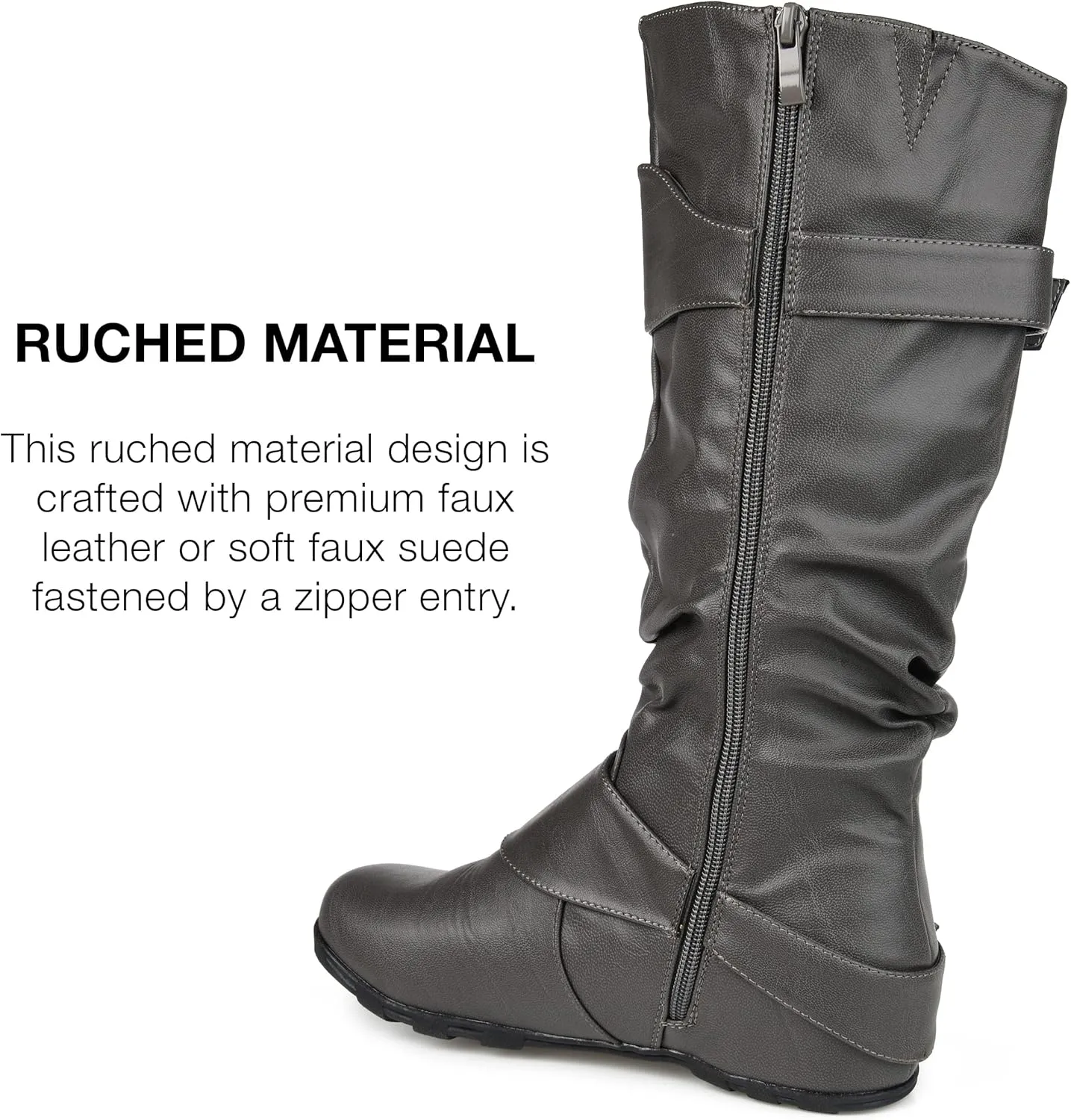Journee Womens Paris Hidden Wedge Riding Boots
