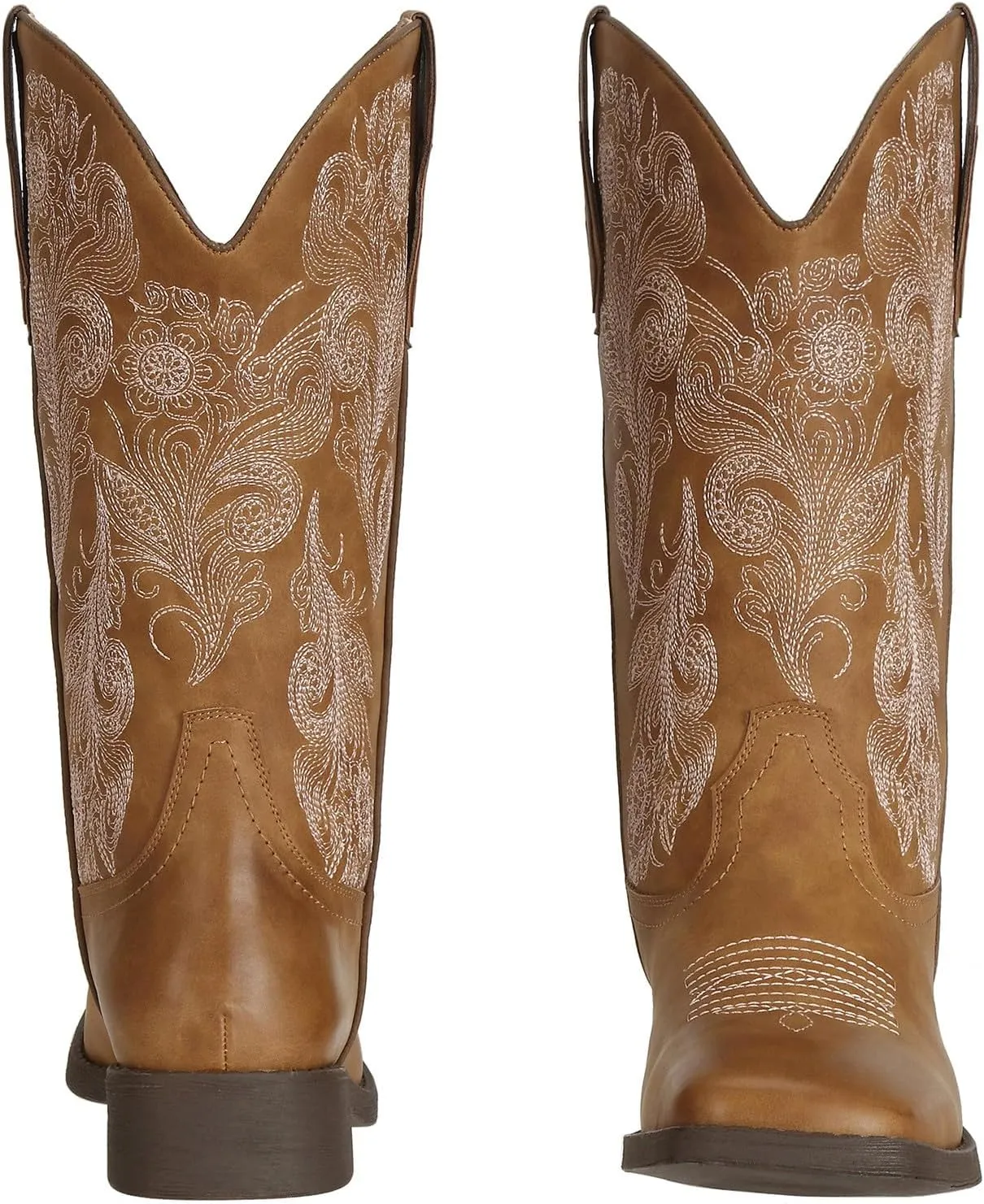 J's.o.l.e Ladies Floral Cowboy Boots for Women Square Toe Cowgirl Boots Fashion Western Boots