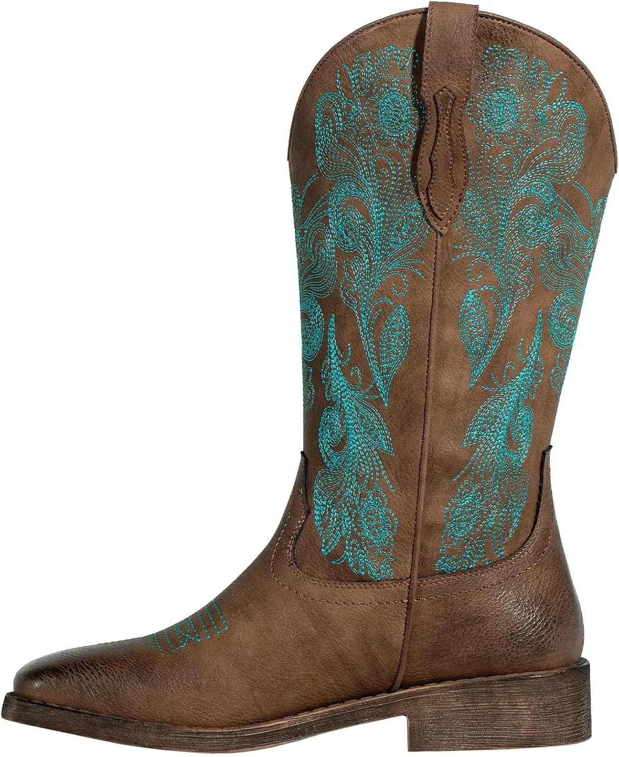J's.o.l.e Ladies Floral Cowboy Boots for Women Square Toe Cowgirl Boots Fashion Western Boots