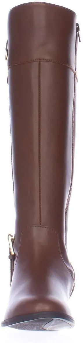 Karen Scott Womens Deliee 2 Zipper Round Toe Riding Boots