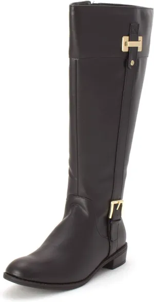 Karen Scott Womens Deliee 2 Zipper Round Toe Riding Boots