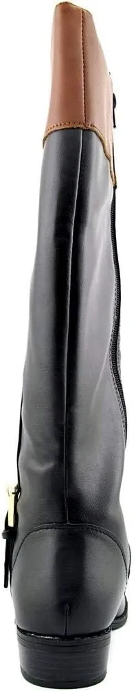 Karen Scott Womens Deliee 2 Zipper Round Toe Riding Boots