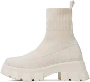 keleimusi Womens Fit Ankle Chelsea Sock Boots Platform Sole Chunky Heeled Biker Booties