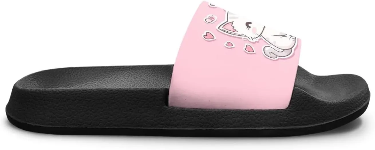 Kids Slide Sandals Cat Themed Anti-Slip Girls Boys Sandals for Beach
