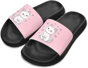 Kids Slide Sandals Cat Themed Anti-Slip Girls Boys Sandals for Beach