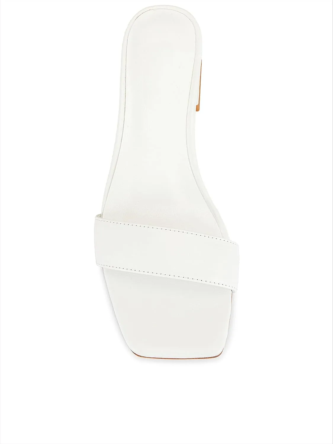 KIFUWUI Heeled Slide Sandals for Women Pump Mules Chunky Low Heels Opened Square Toe Slip on Summer Dress Casual Shoes