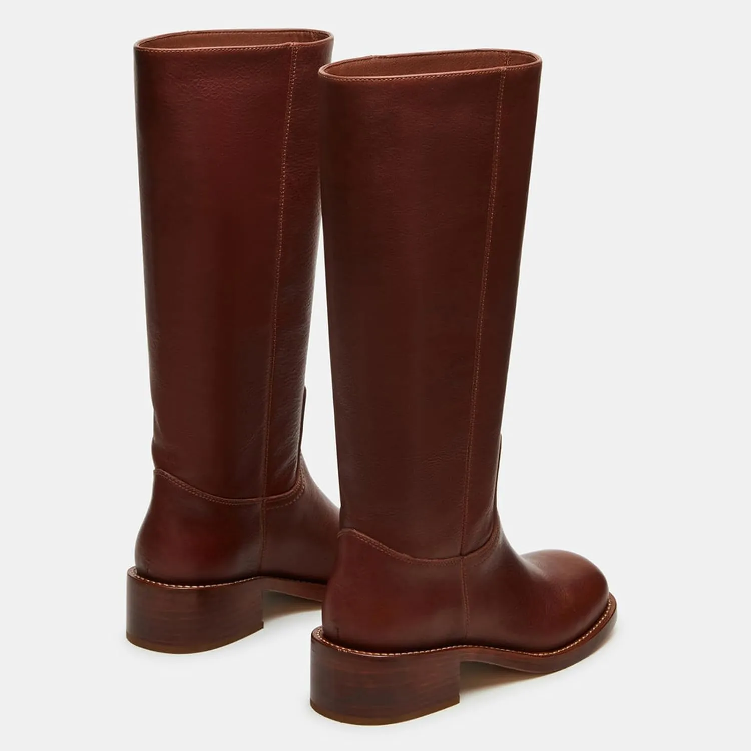 Knee High Boots for Women Square Toe Chunky Block Heel Tall Boots Wide Calf Casual Comfortable Long Biker Boots Low Heel Womens Boots