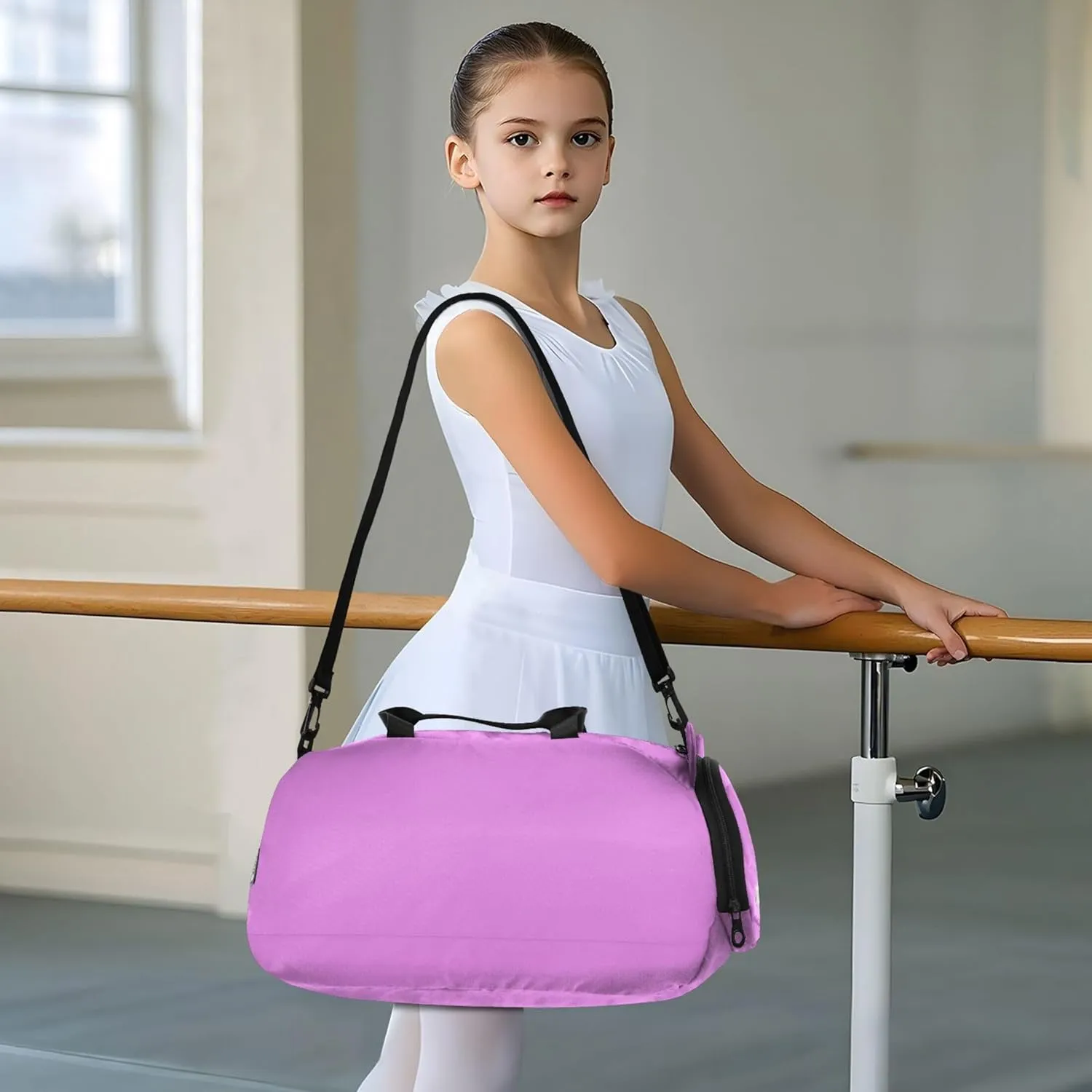 Lavender Magenta Girls Duffle Bags Travel Tote Toddler Weekender Bags Carry on Duffel Bag for Boys Dance Duffle Bag