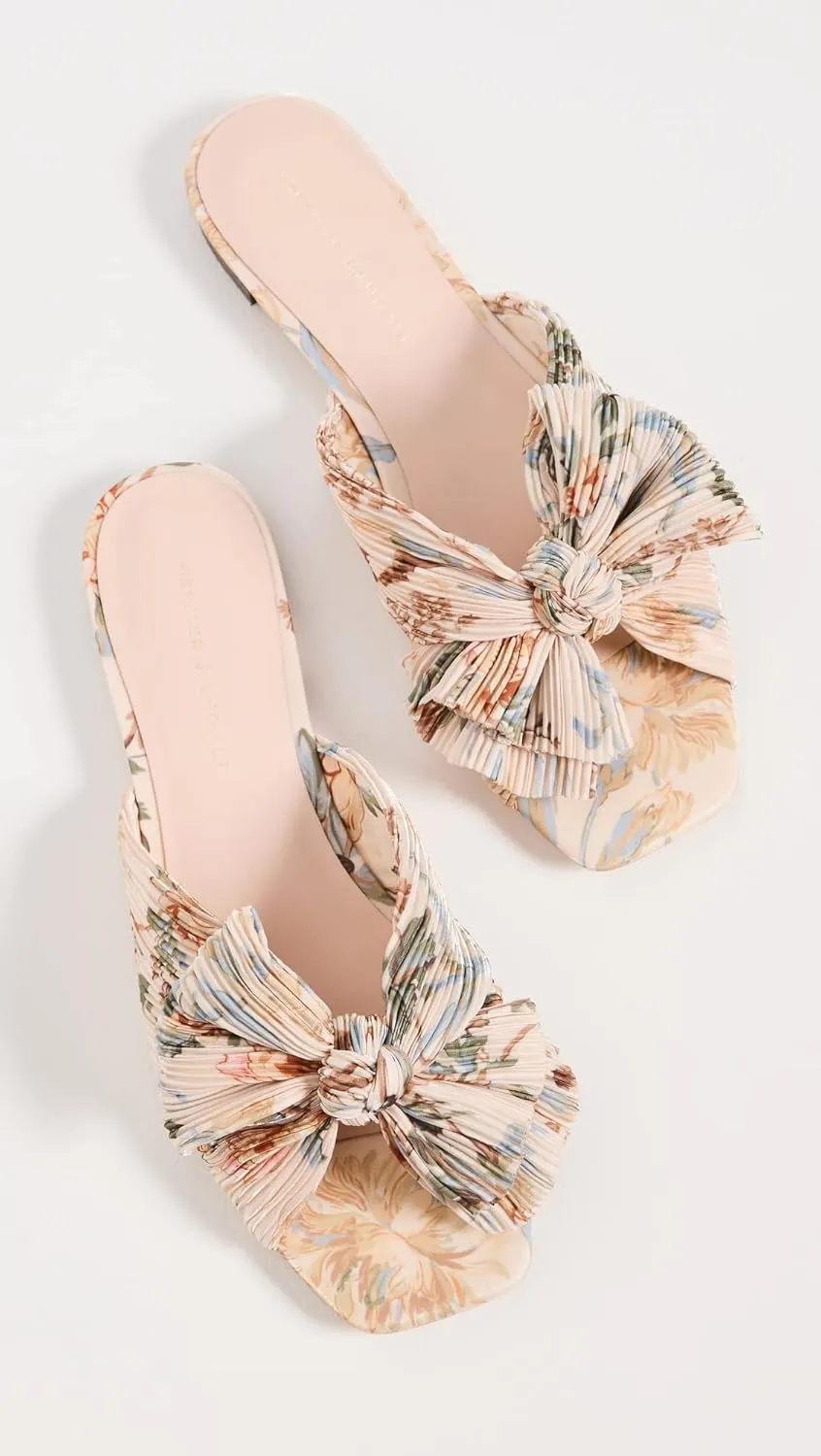 Loeffler Randall Women's Daphne Pleated Knot Flat Sandals