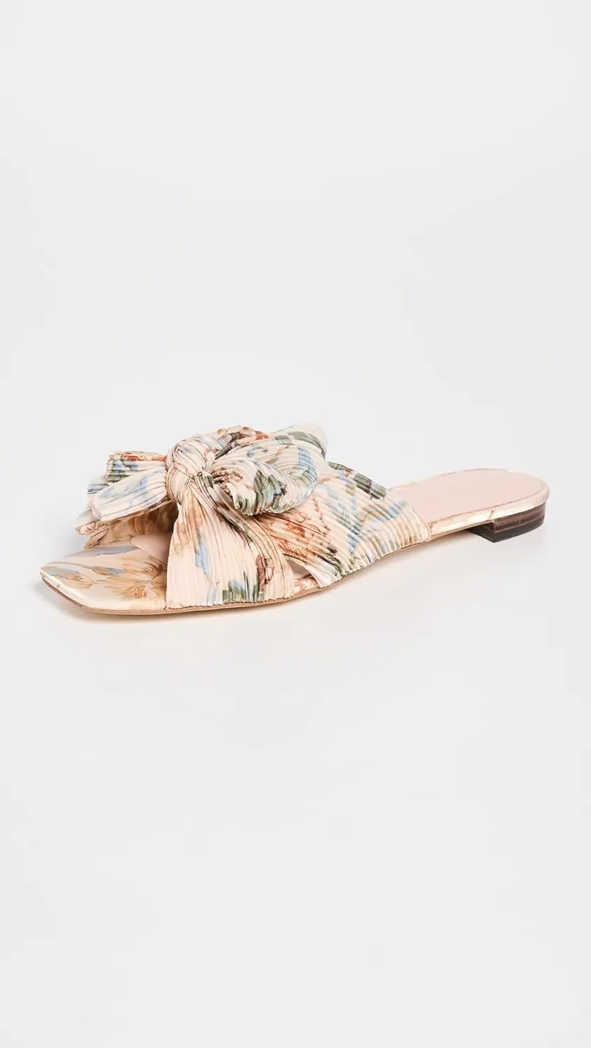 Loeffler Randall Women's Daphne Pleated Knot Flat Sandals