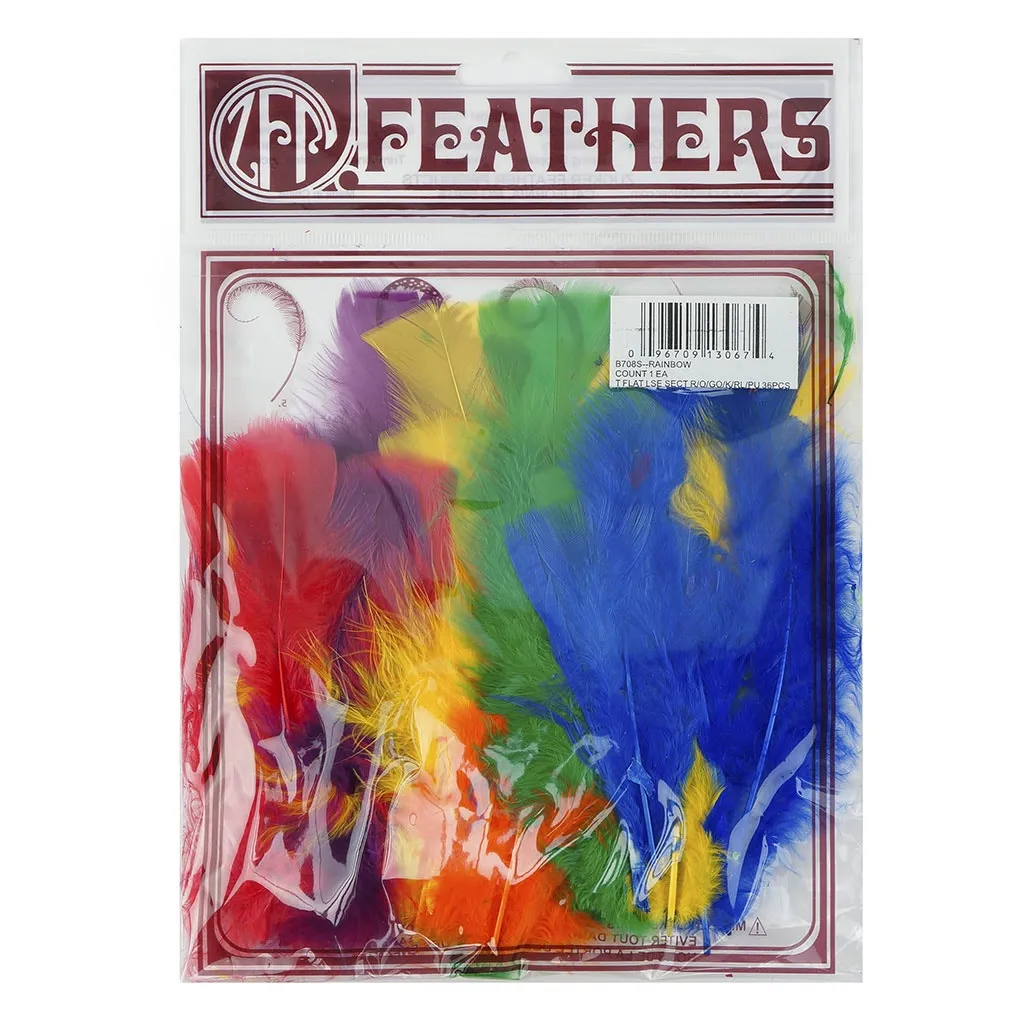 Loose Turkey Flats Section Dyed - Rainbow Mix