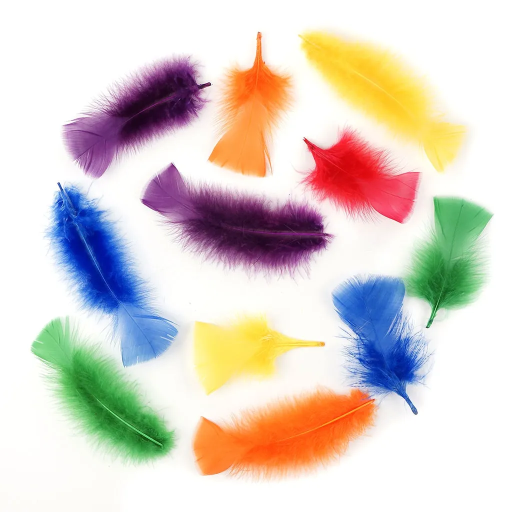 Loose Turkey Flats Section Dyed - Rainbow Mix