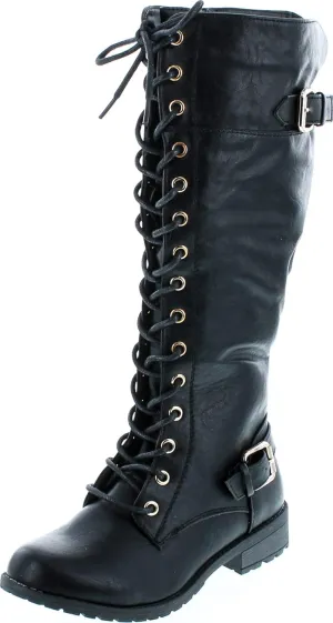 Mango 27 Womens Knee High Buckle Riding Boots
