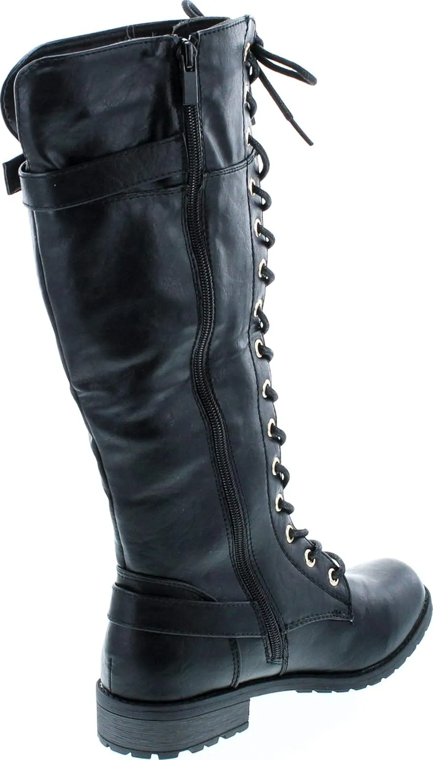 Mango 27 Womens Knee High Buckle Riding Boots