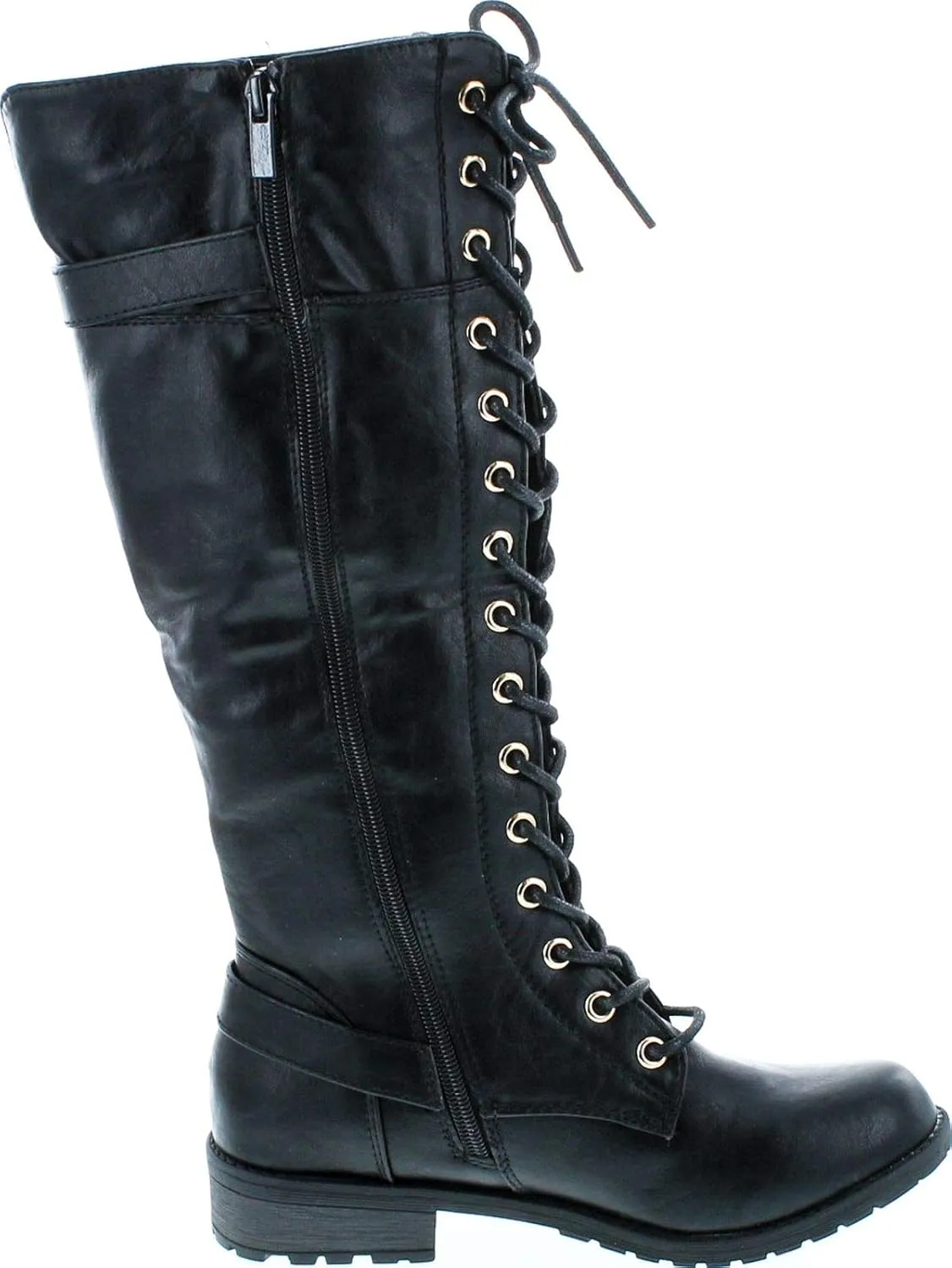 Mango 27 Womens Knee High Buckle Riding Boots