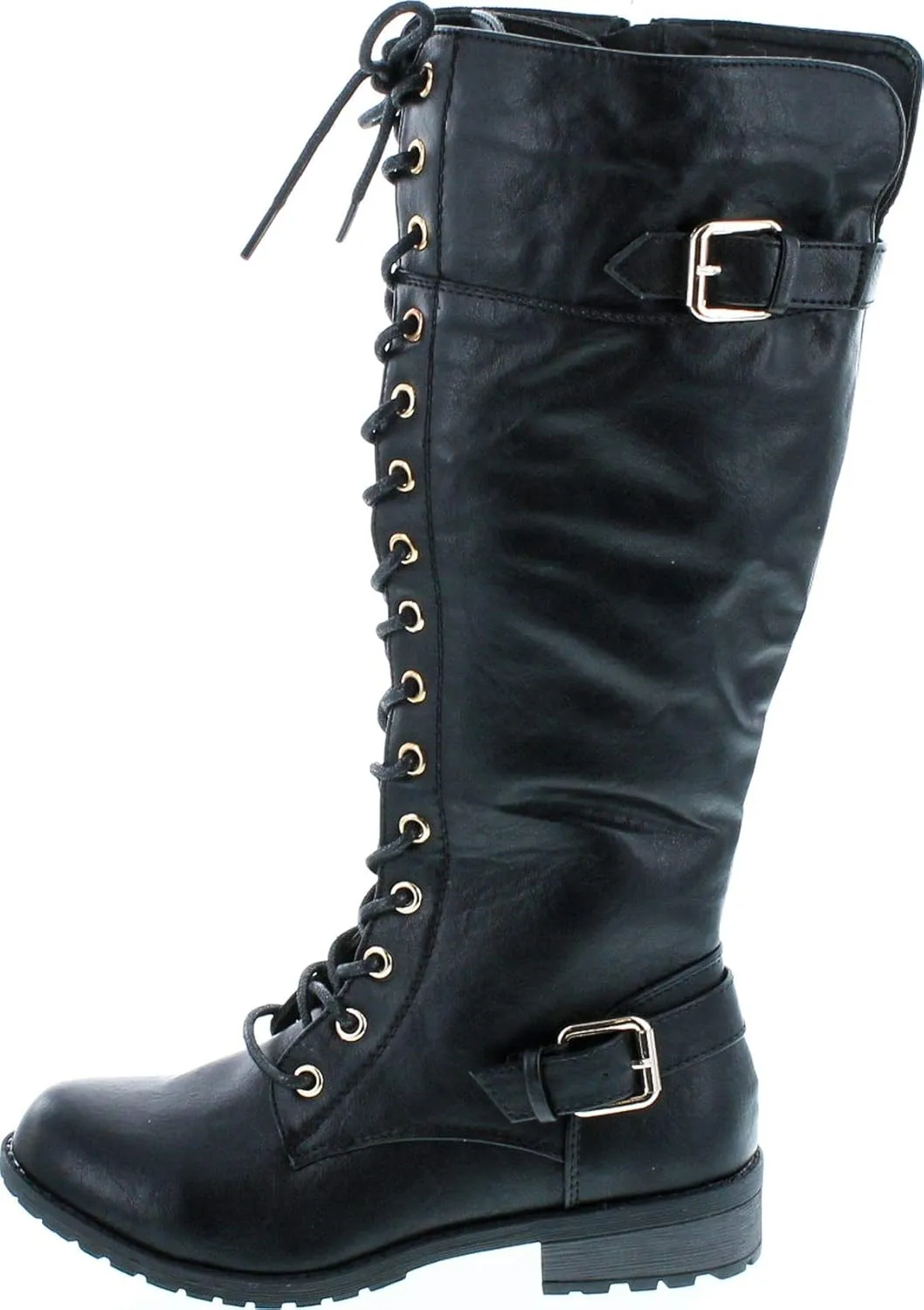 Mango 27 Womens Knee High Buckle Riding Boots