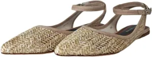 Matt Bernson Women's Honey Raffia Zola Sandals, White, 5