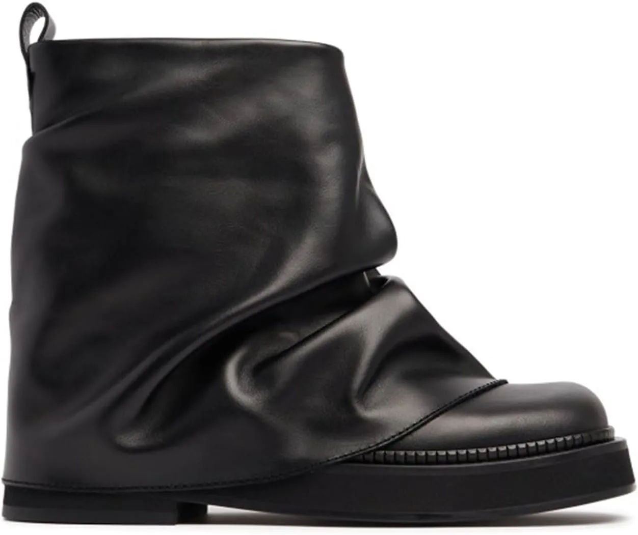 MAVMAX Women Fold Over Knee High Boots Casual Round Toe Coverd Slouched Leather Pull On Wide Calf Chunky Low Heel Platform Boots