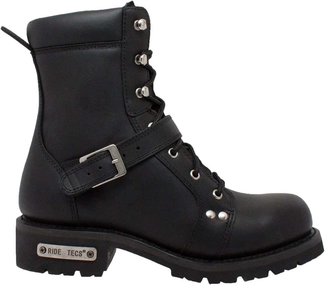 Men's Biker Riding Leather Motorcycle Boots