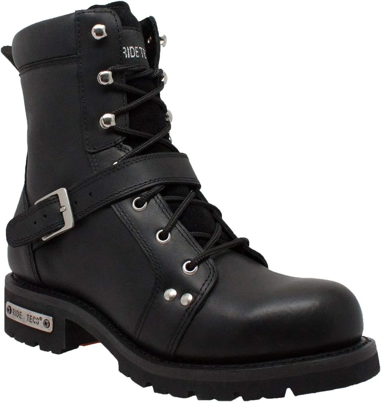 Men's Biker Riding Leather Motorcycle Boots