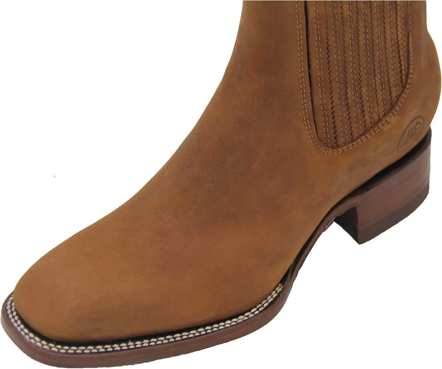 Men's Cowboy Genuine Cowhide Leather Short Ankle Western Rodeo Biker Boots
