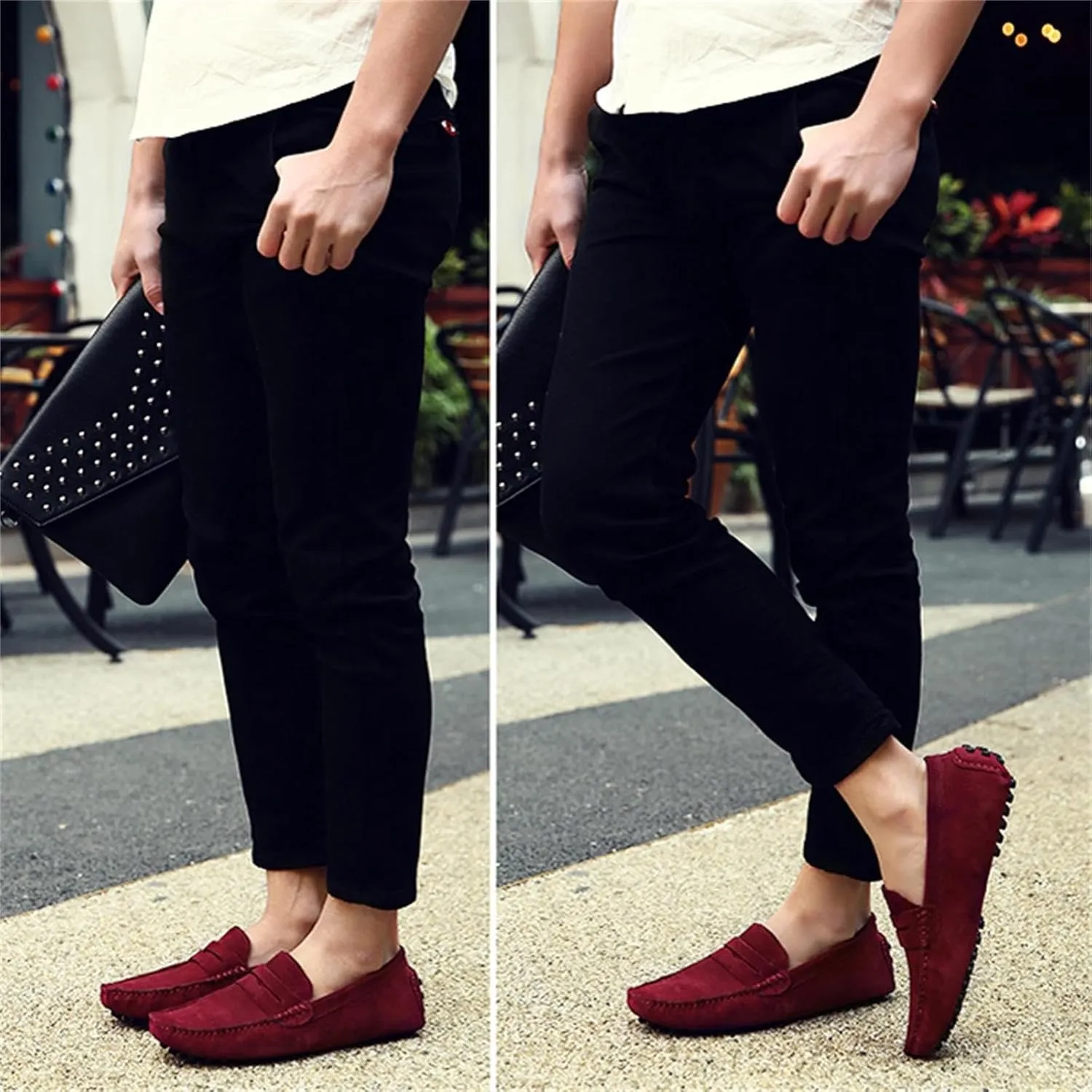 Men's Dress Loafers Slip On Casual Shoes Lightweight Soft Penny Loafers Suede Driving Boat Shoes Moccasins