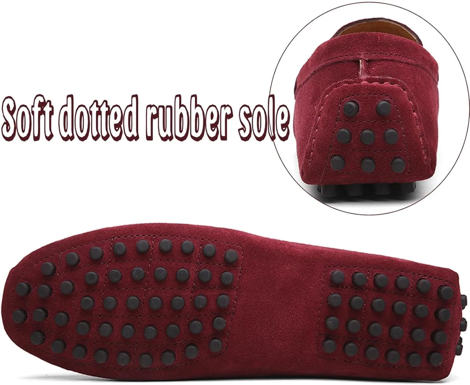 Men's Dress Loafers Slip On Casual Shoes Lightweight Soft Penny Loafers Suede Driving Boat Shoes Moccasins
