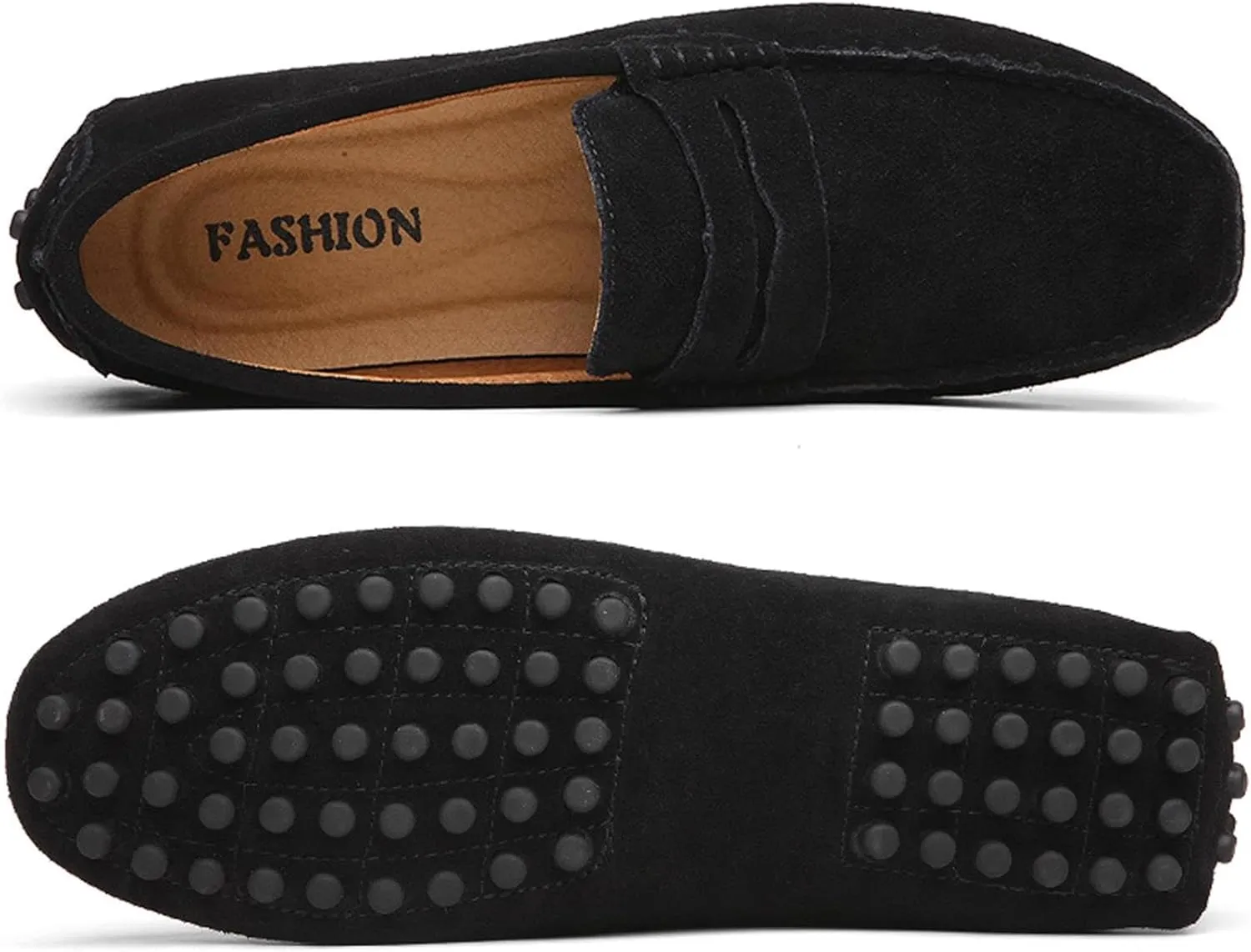 Men's Dress Loafers Slip On Casual Shoes Lightweight Soft Penny Loafers Suede Driving Boat Shoes Moccasins