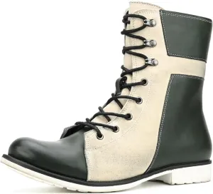 Men's Motorcycle Boots Casual Dress Retro Lace-up Boots for Men Riding Boots