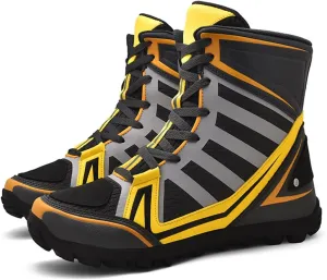 Men's Motorcycle Boots Racing Shoes High-Top Road Street Motocross Protective Boots Lace up Breathable Biker Sneakers Touring Sports Safety Shoes - Extra Gear Shift Pad