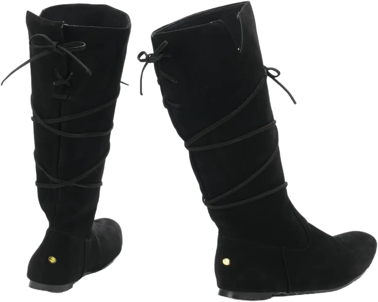 Mens Renaissance Boots Medieval Cosplay Halloween Boots Viking Pirate Steampunk Riding Long Boots