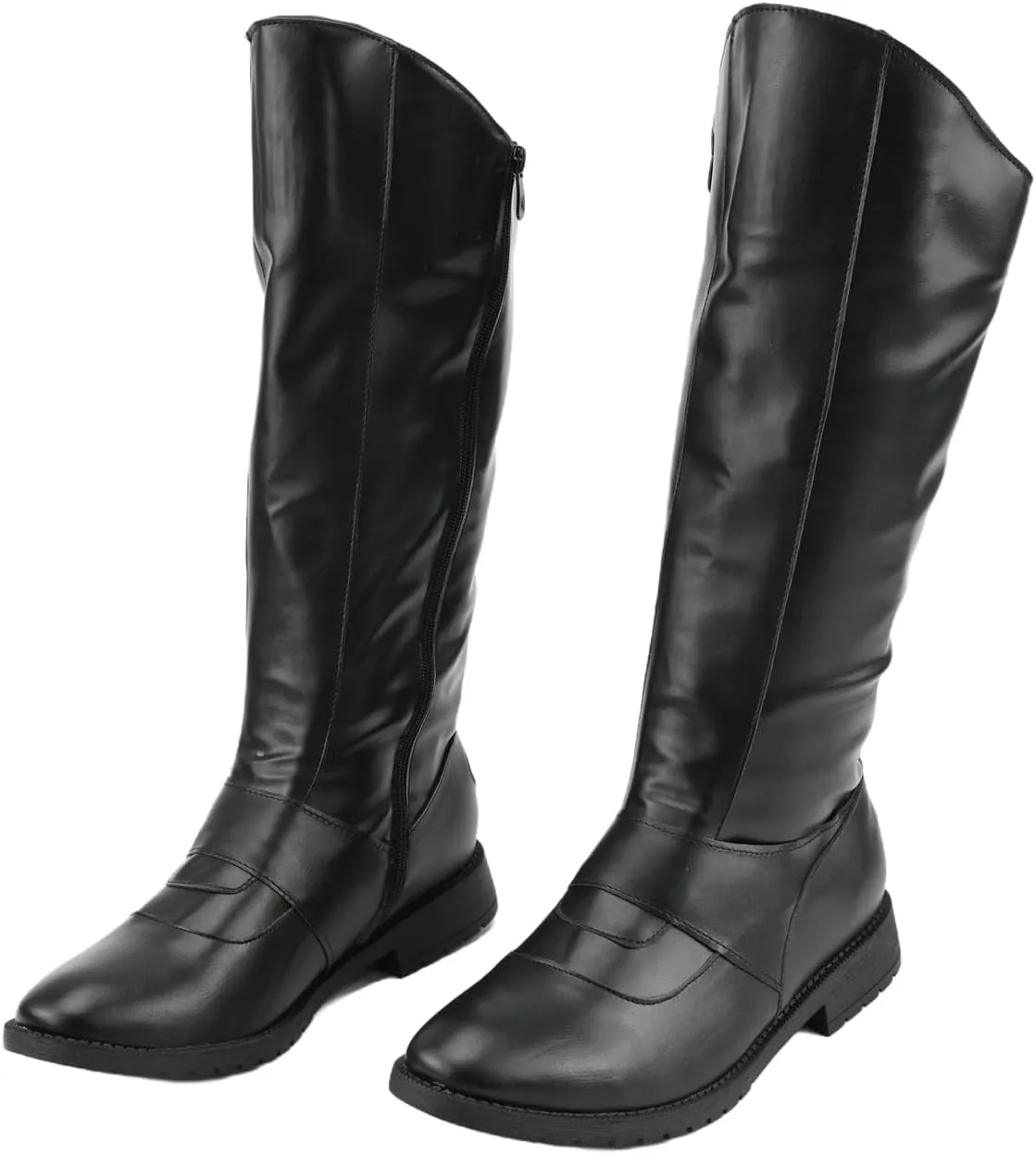 Mens Renaissance Tall Boots Pirate Medieval Leather Shoes Halloween Cosplay Riding Long Boot